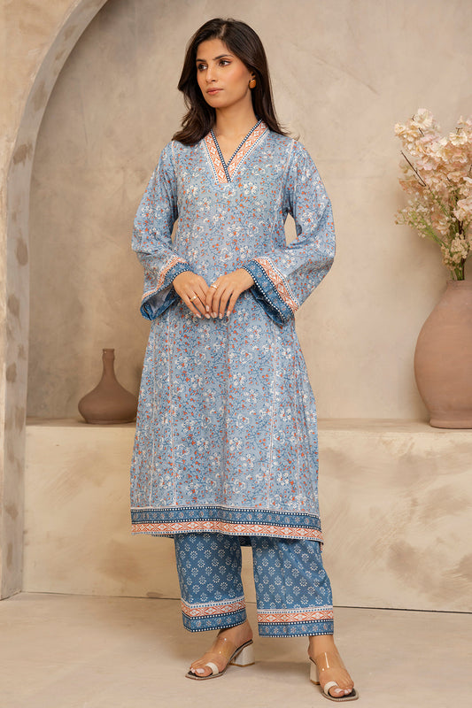 Zellbury | Unstitched 2 Piece Lawn | Shirt Shalwar - 0092