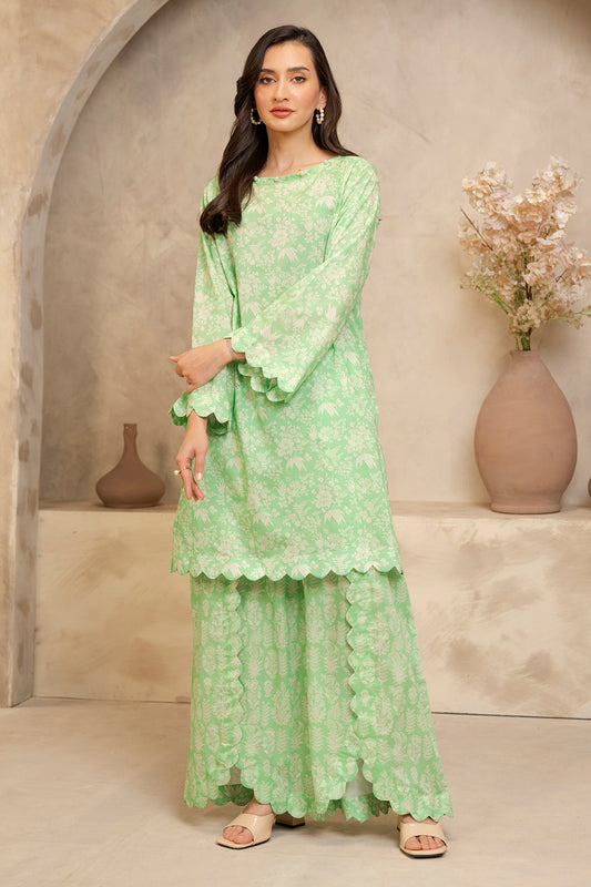 Zellbury | Unstitched 2 Piece Lawn | Shirt Shalwar - 0093