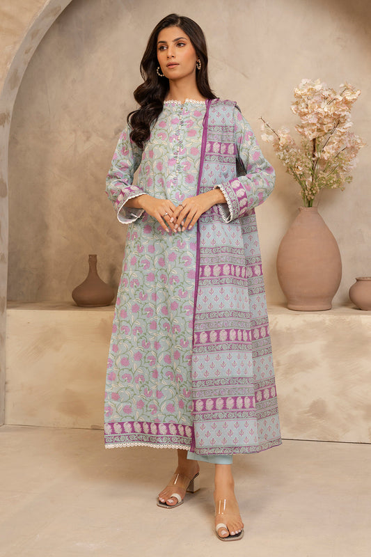 Zellbury | Unstitched 3 Piece Lawn | Shirt Shalwar Dupatta - 0031