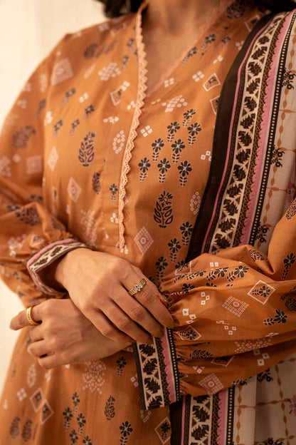 Zellbury | Unstitched 3 Piece Lawn | Shirt Shalwar Dupatta - 0047
