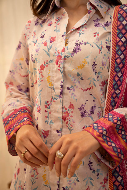 Zellbury | Unstitched 3 Piece Lawn | Shirt Shalwar Dupatta - 0054
