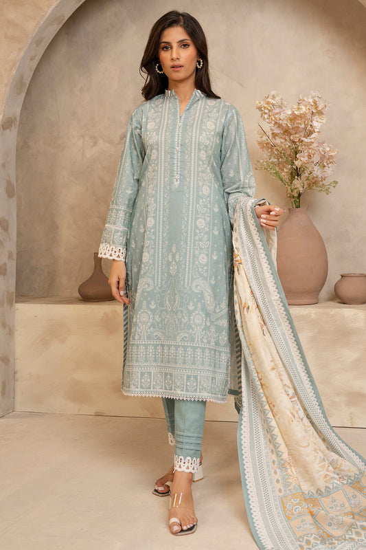 Zellbury | Unstitched 3 Piece Lawn | Shirt Shalwar Dupatta - 0058