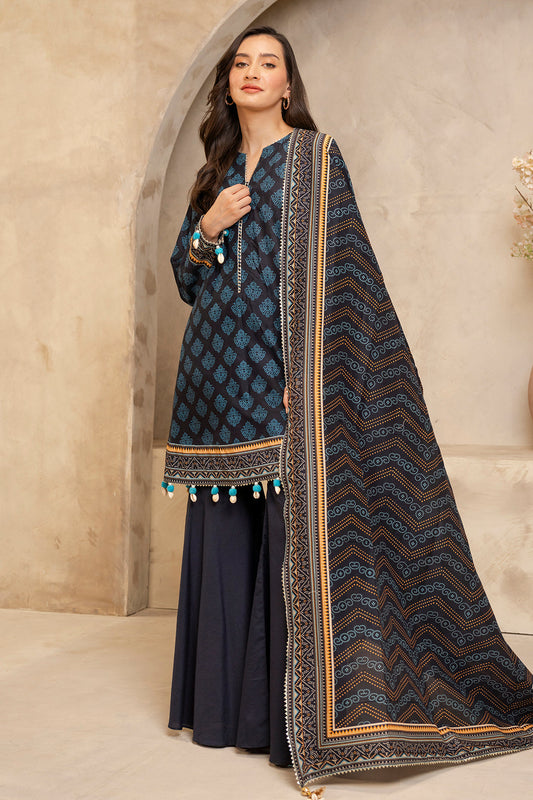 Zellbury | Unstitched 3 Piece Lawn | Shirt Shalwar Dupatta - 0125