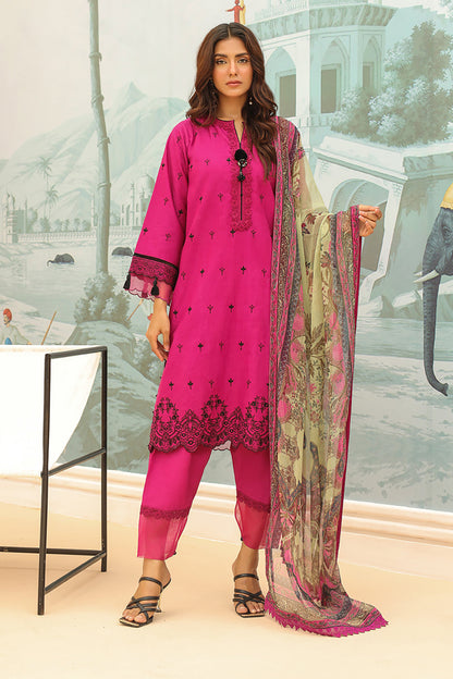 Zellbury | Unstitched 3 Piece Khaddar | Embroidered Shirt Shalwar Dupatta - 0772