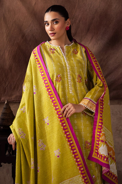 Zellbury | Unstitched 2 Piece Khaddar | Embroidered Shirt Dupatta - 0174