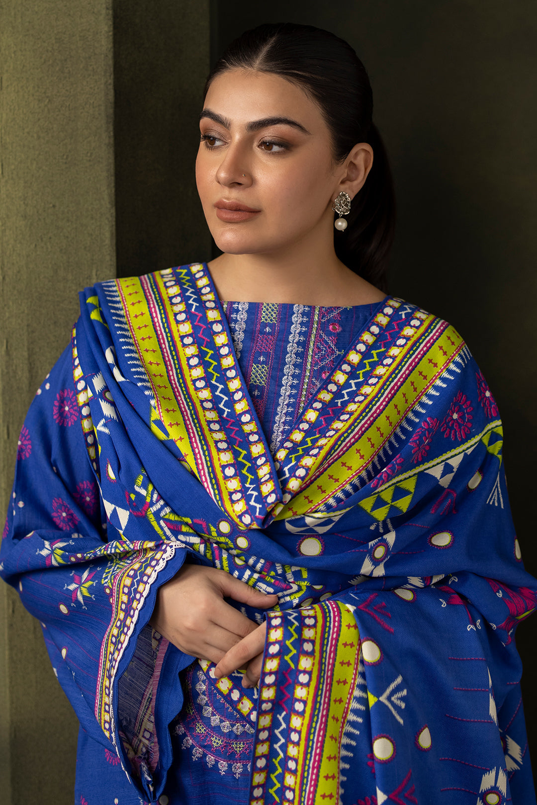 Zellbury | Unstitched 2 Piece Khaddar | Embroidered Shirt Dupatta - 0180 Default Title