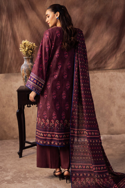 Zellbury | Unstitched 2 Piece Khaddar | Embroidered Shirt Dupatta - 0263