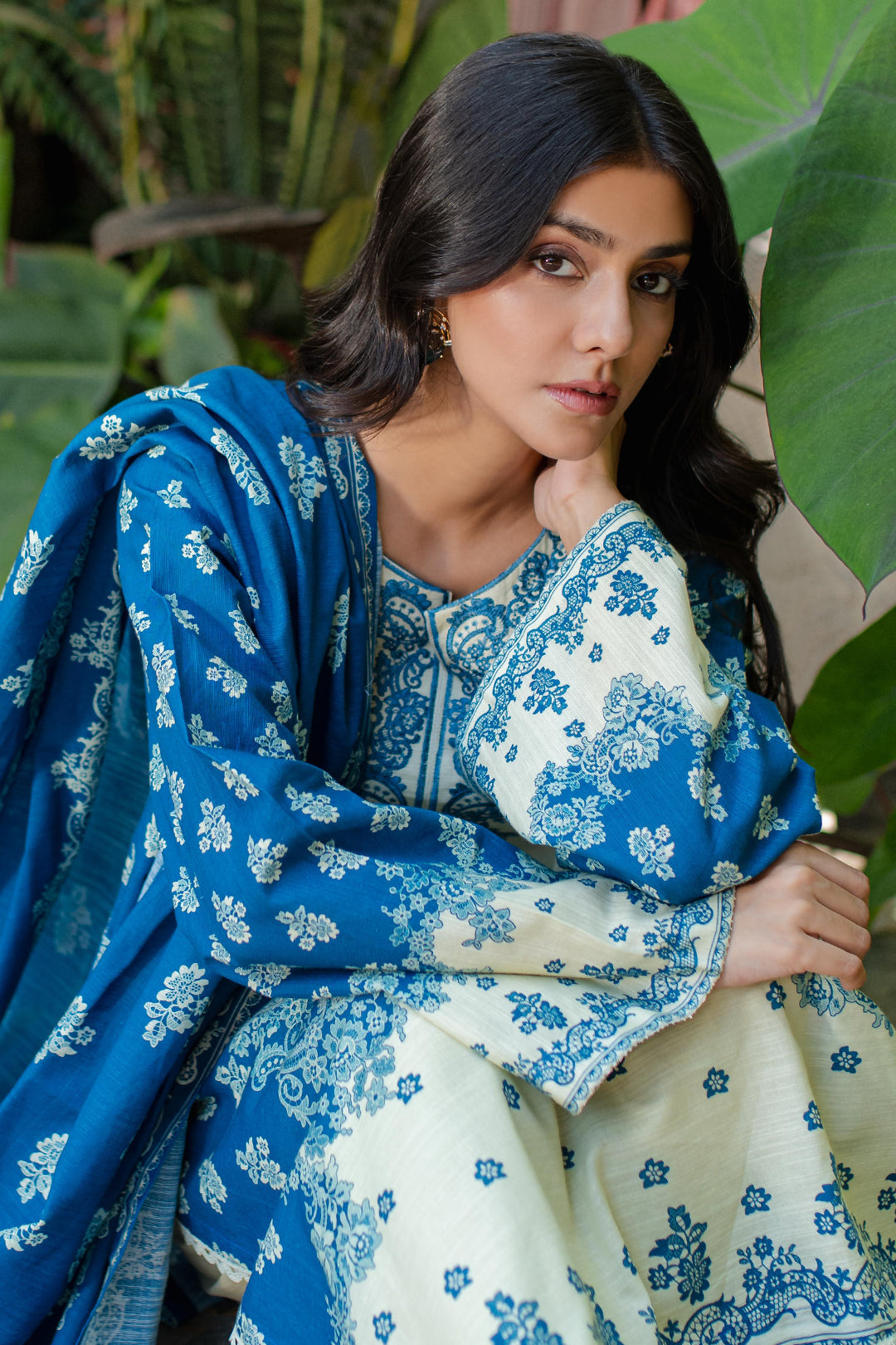 Zellbury | Unstitched 2 Piece Khaddar | Embroidered Shirt Dupatta - 0264 Default Title