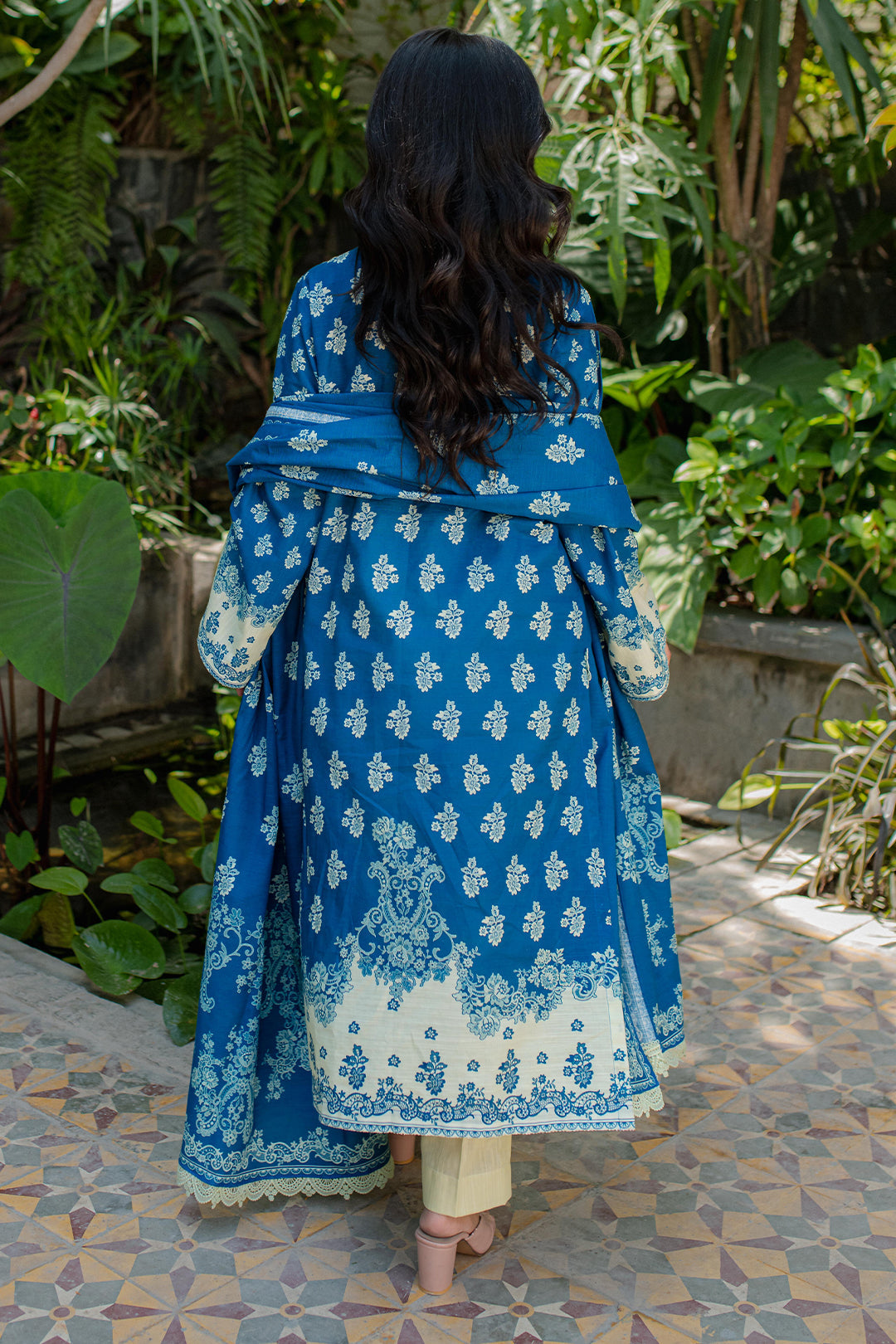Zellbury | Unstitched 2 Piece Khaddar | Embroidered Shirt Dupatta - 0264