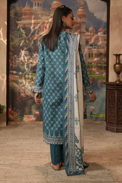 Zellbury | Unstitched 2 Piece Khaddar | Embroidered Shirt Dupatta - 0350