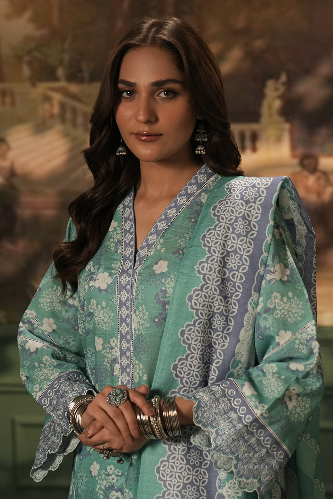 Zellbury | Unstitched 2 Piece Khaddar | Embroidered Shirt Dupatta - 0351 Default Title