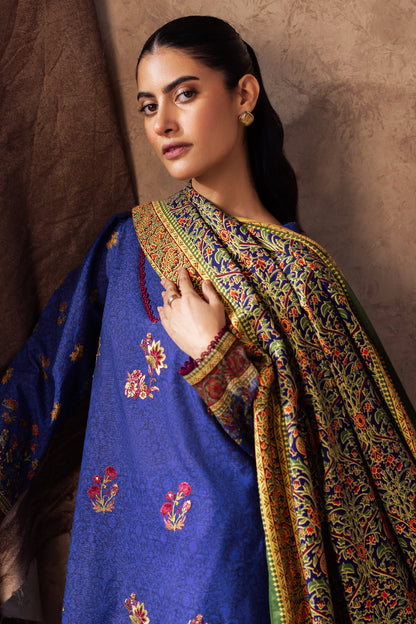 Zellbury | Unstitched 3 Piece Khaddar | Embroidered Shirt Shalwar Dupatta - 0221 Default Title