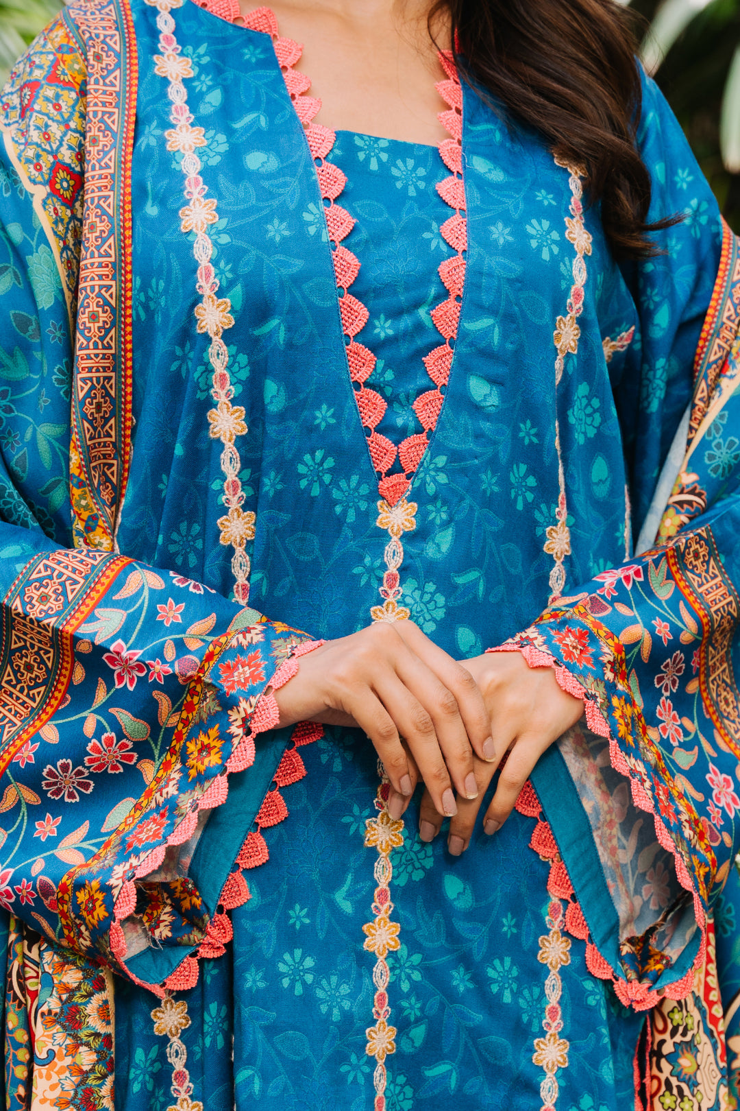 Zellbury | Unstitched 3 Piece Viscose | Embroidered Shirt Shalwar Dupatta - 0223