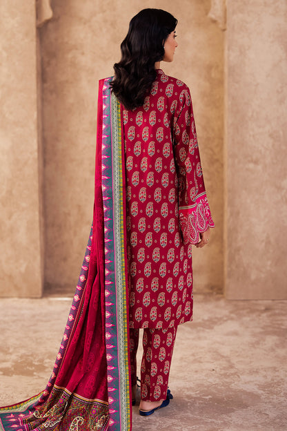 Zellbury | Unstitched 3 Piece Viscose | Embroidered Shirt Shalwar Dupatta - 0228