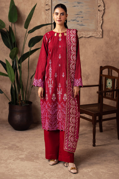 Zellbury | Unstitched 3 Piece Khaddar | Embroidered Shirt Shalwar Shawl - 0231