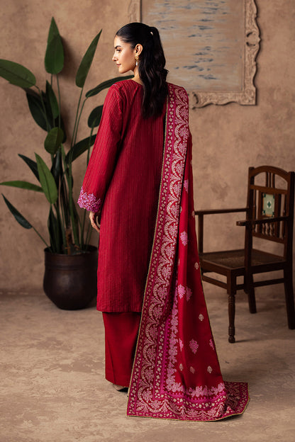 Zellbury | Unstitched 3 Piece Khaddar | Embroidered Shirt Shalwar Shawl - 0231