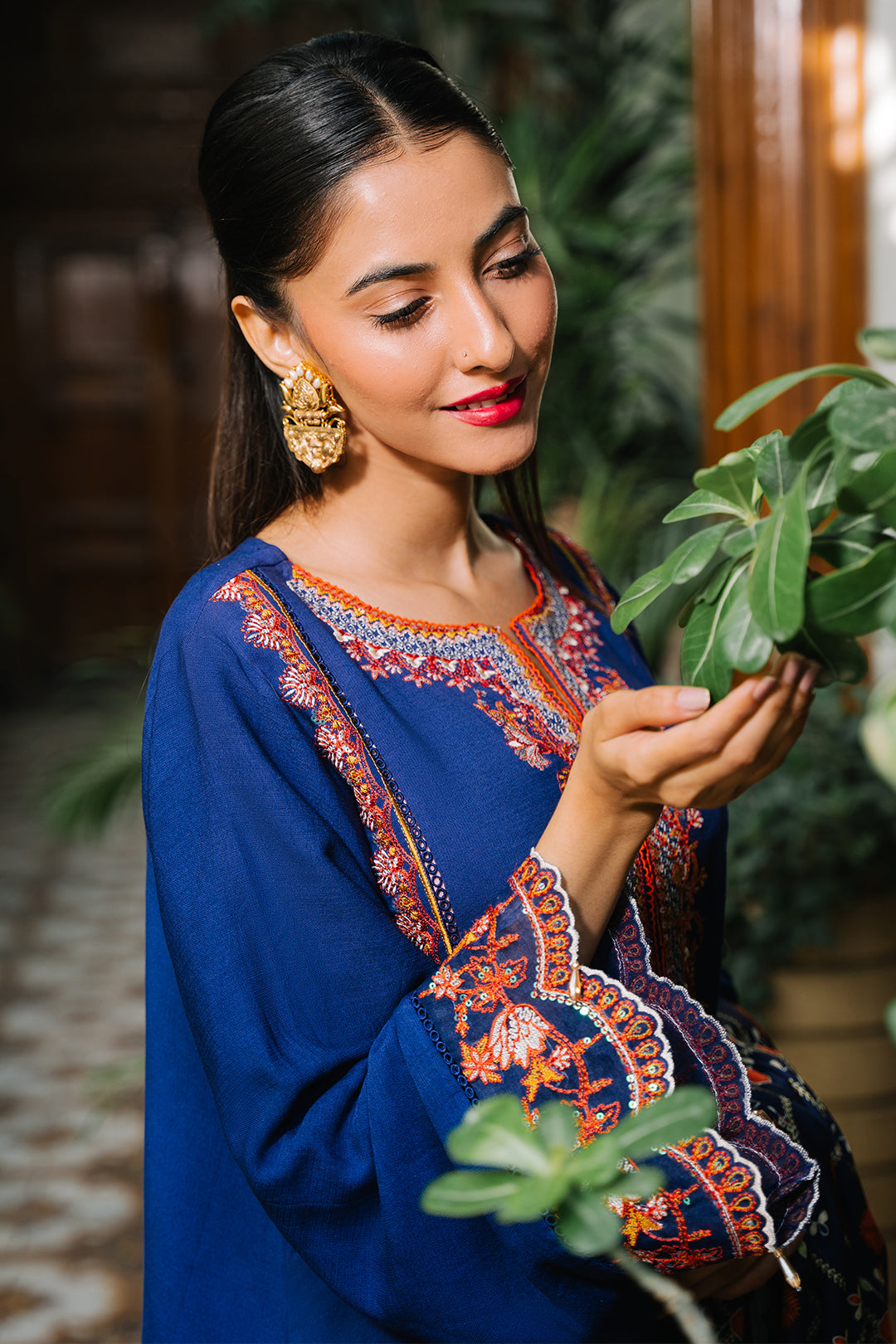 Zellbury | Unstitched 3 Piece Cotail | Embroidered Shirt Shalwar Dupatta - 0245 Default Title
