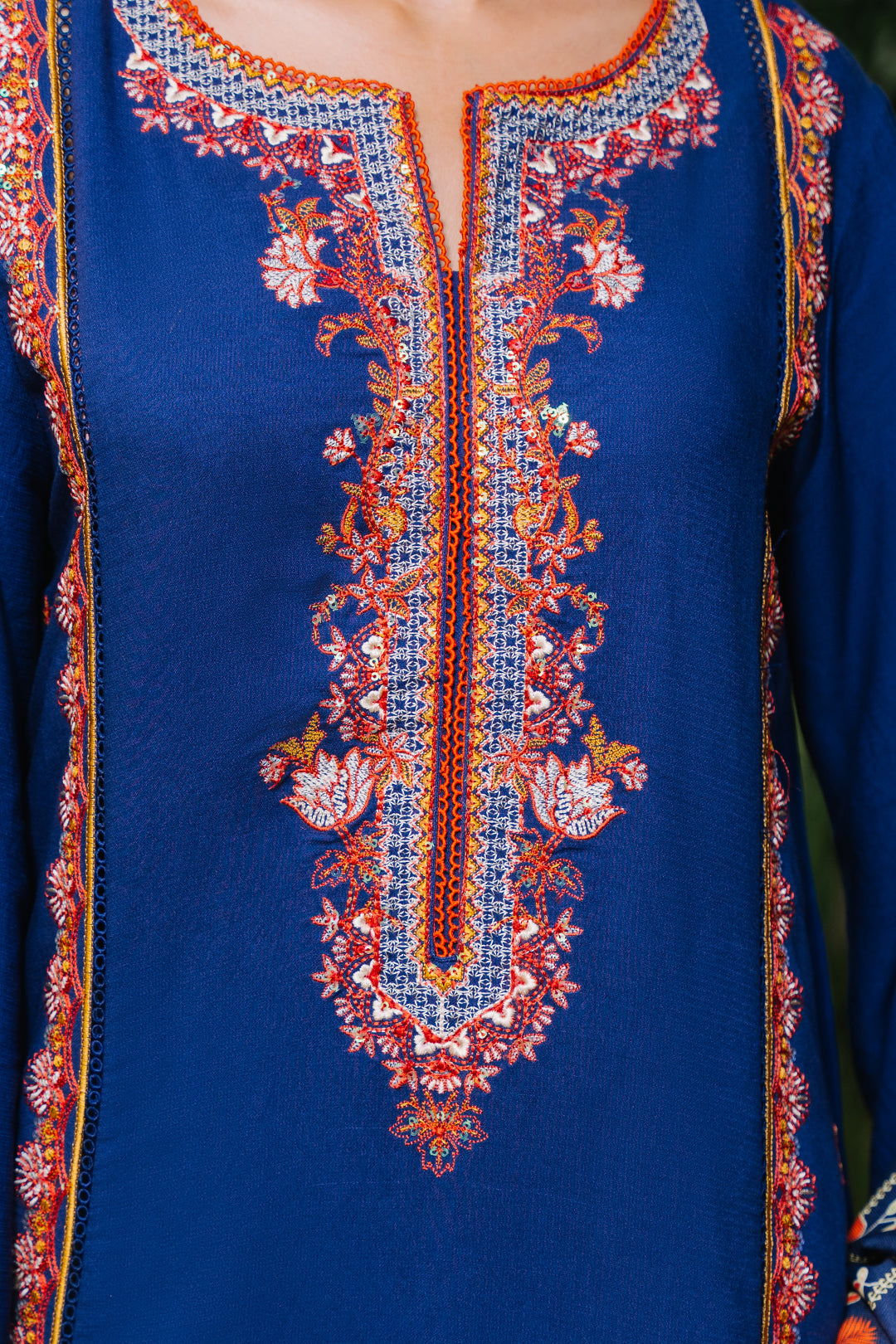 Zellbury | Unstitched 3 Piece Cotail | Embroidered Shirt Shalwar Dupatta - 0245