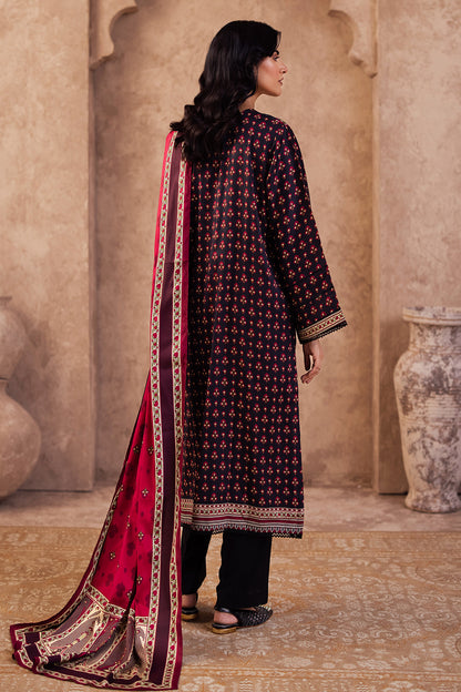 Zellbury | Unstitched 3 Piece Viscose | Embroidered Shirt Shalwar Dupatta - 0314