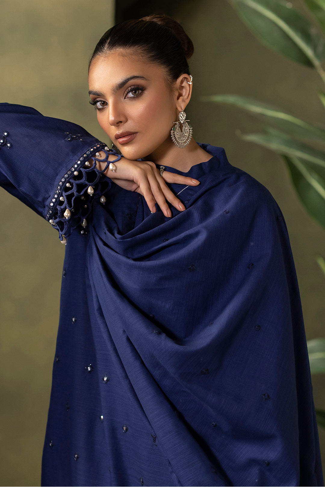 Zellbury | Unstitched 3 Piece Khaddar | Embroidered Shirt Shalwar Dupatta - 0322 Default Title