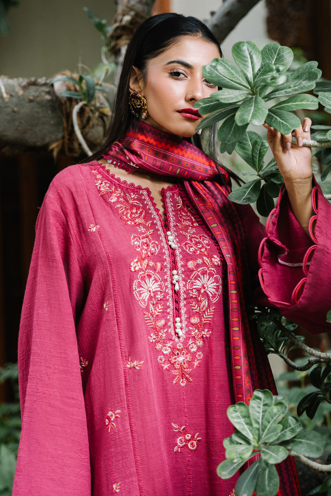 Zellbury | Unstitched 3 Piece Khaddar | Embroidered Shirt Shalwar Dupatta - 0328 Default Title