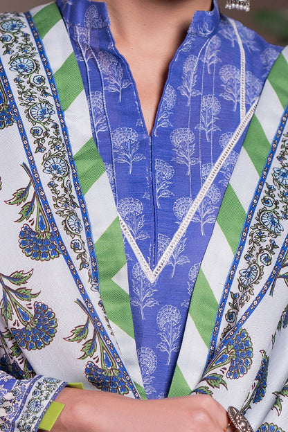Zellbury | Unstitched 3 Piece Khaddar | Embroidered Shirt Shalwar Dupatta - 0589