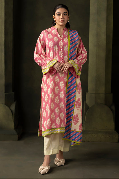 Zellbury | Unstitched 2 Piece Khaddar | Shirt Dupatta - 0160