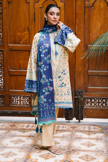 Zellbury | Unstitched 2 Piece Viscose | Shirt Dupatta - 0161