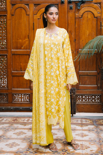Zellbury | Unstitched 2 Piece Viscose | Shirt Dupatta - 0162