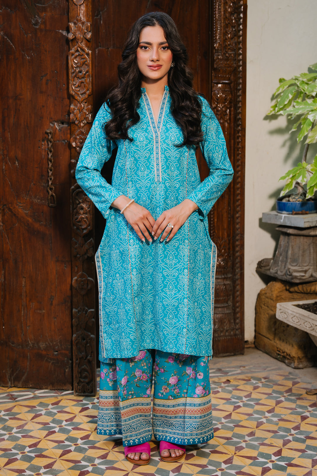 Zellbury | Unstitched 2 Piece Khaddar | Shirt Shalwar - 0168