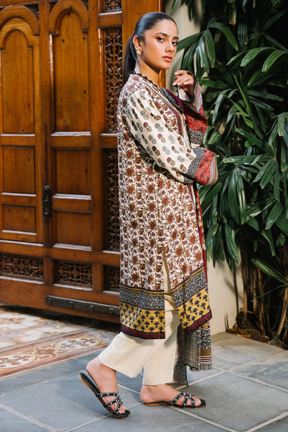 Zellbury | Unstitched 2 Piece Viscose | Shirt Dupatta - 0254