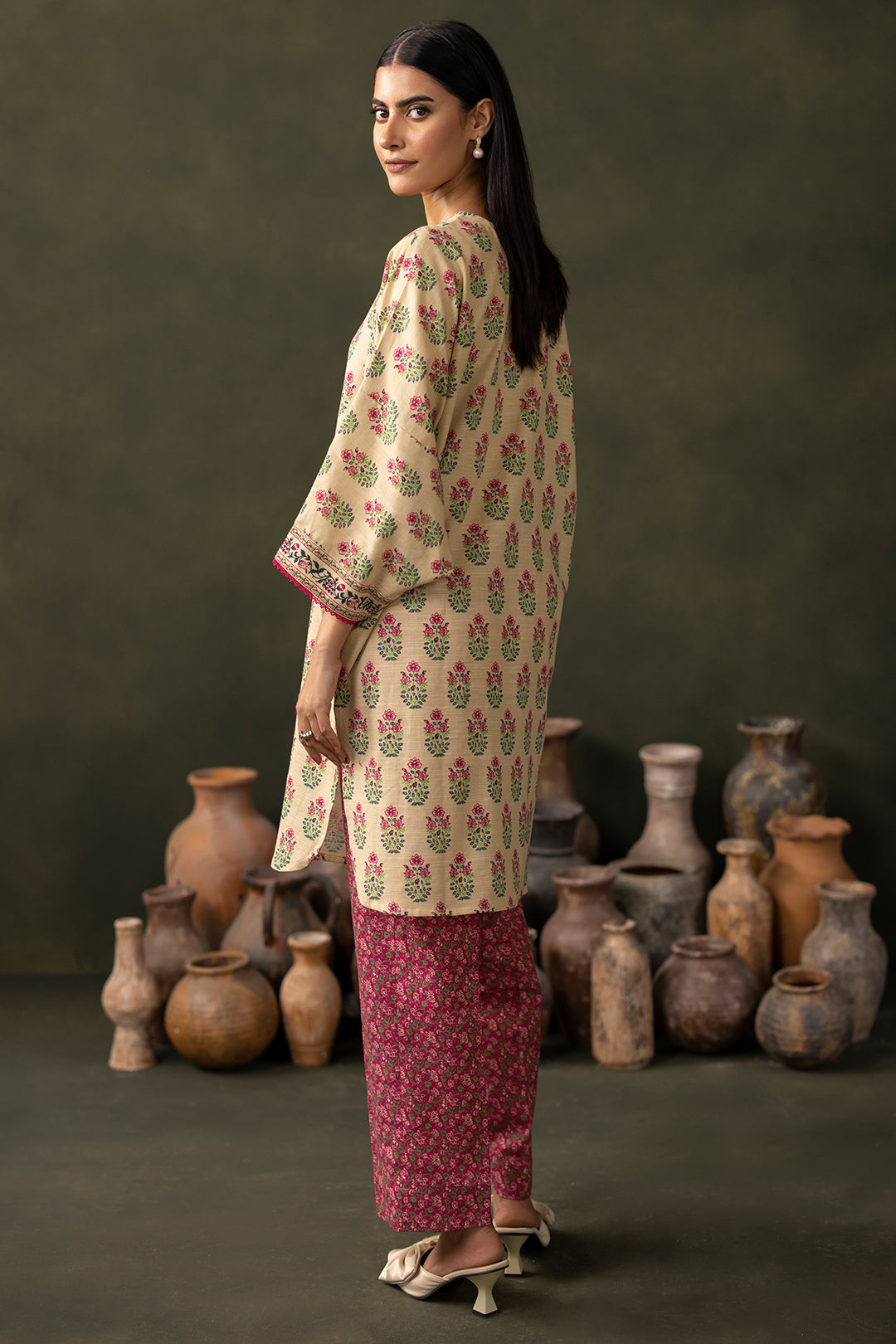 Zellbury | Unstitched 2 Piece Khaddar | Shirt Shalwar - 0256