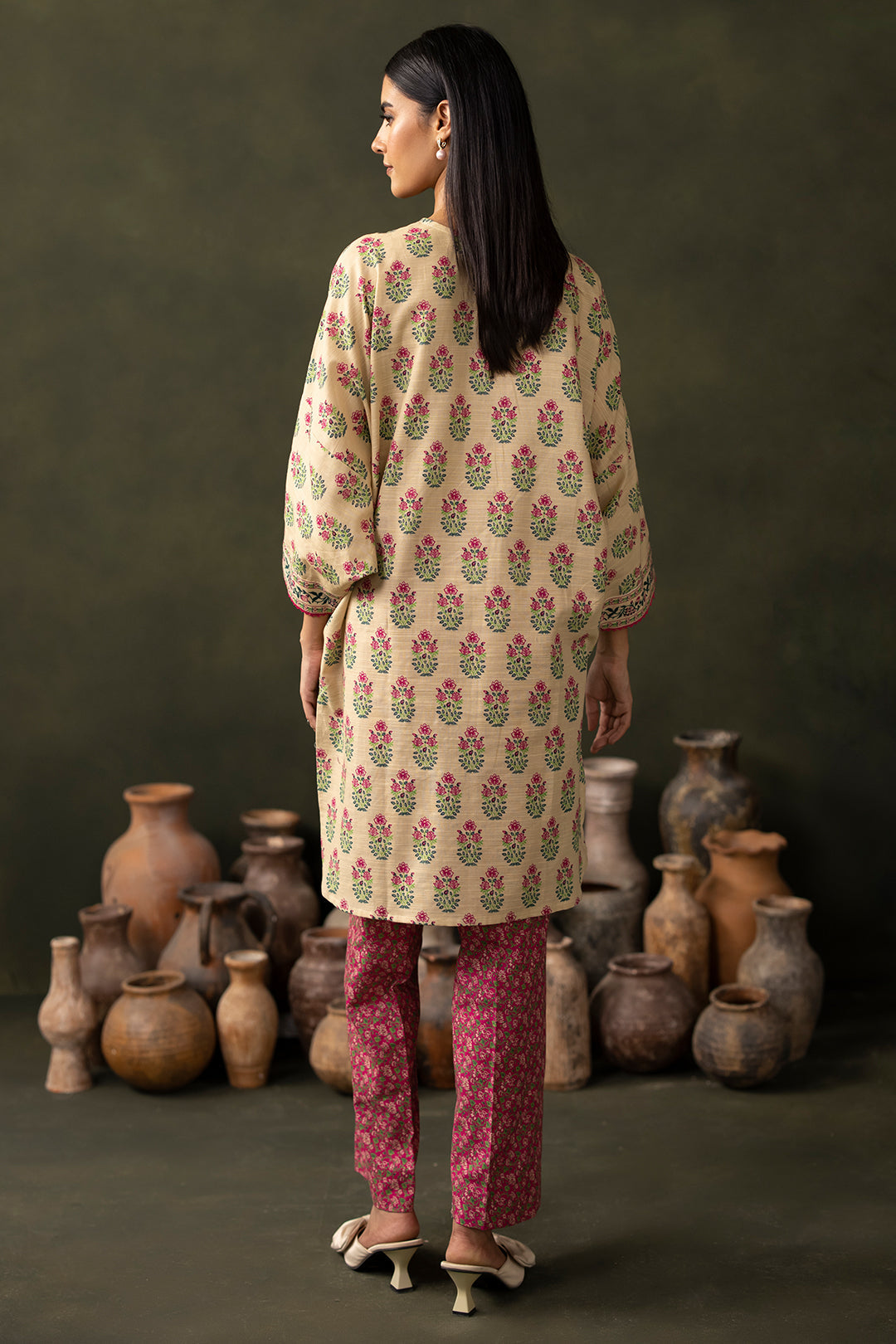Zellbury | Unstitched 2 Piece Khaddar | Shirt Shalwar - 0256