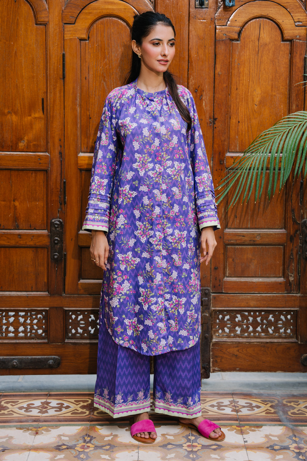Zellbury | Unstitched 2 Piece Khaddar | Shirt Shalwar - 0259