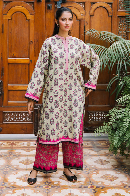 Zellbury | Unstitched 2 Piece Khaddar | Shirt Shalwar - 0260