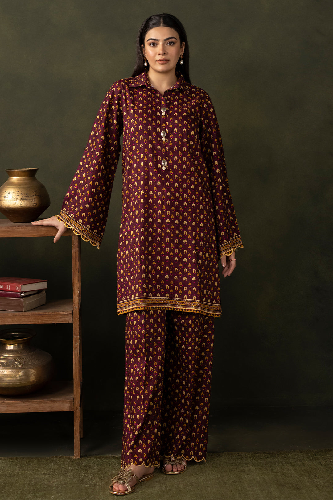 Zellbury | Unstitched 2 Piece Viscose | Shirt Shalwar - 0262