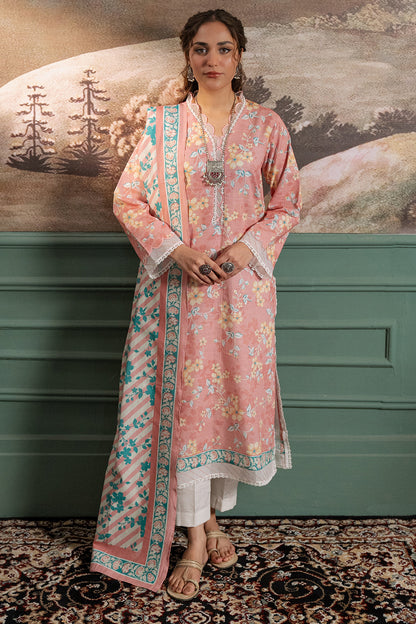 Zellbury | Unstitched 2 Piece Khaddar | Shirt Dupatta - 0331