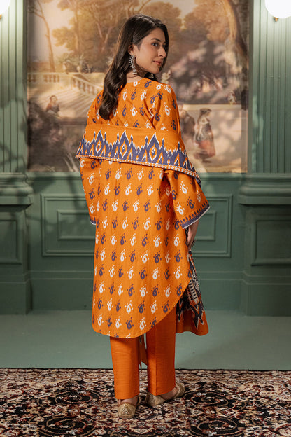 Zellbury | Unstitched 2 Piece Khaddar | Shirt Dupatta - 0335