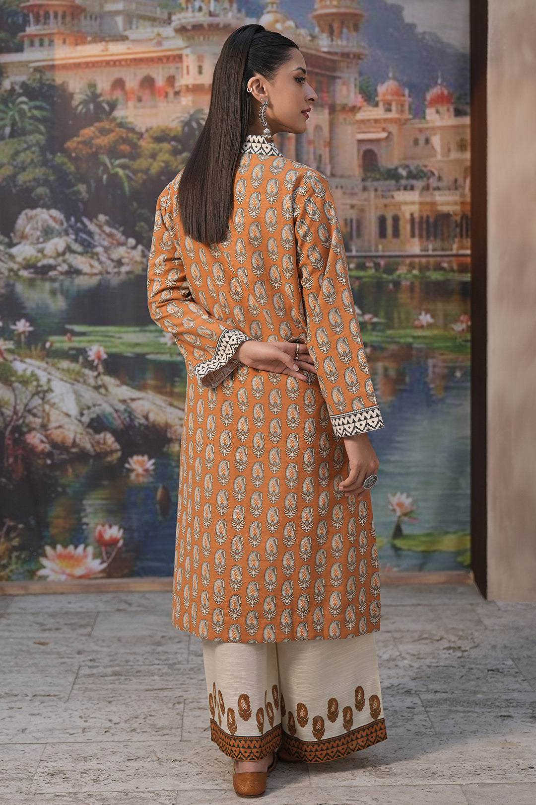 Zellbury | Unstitched 2 Piece Khaddar | Shirt Shalwar - 0339