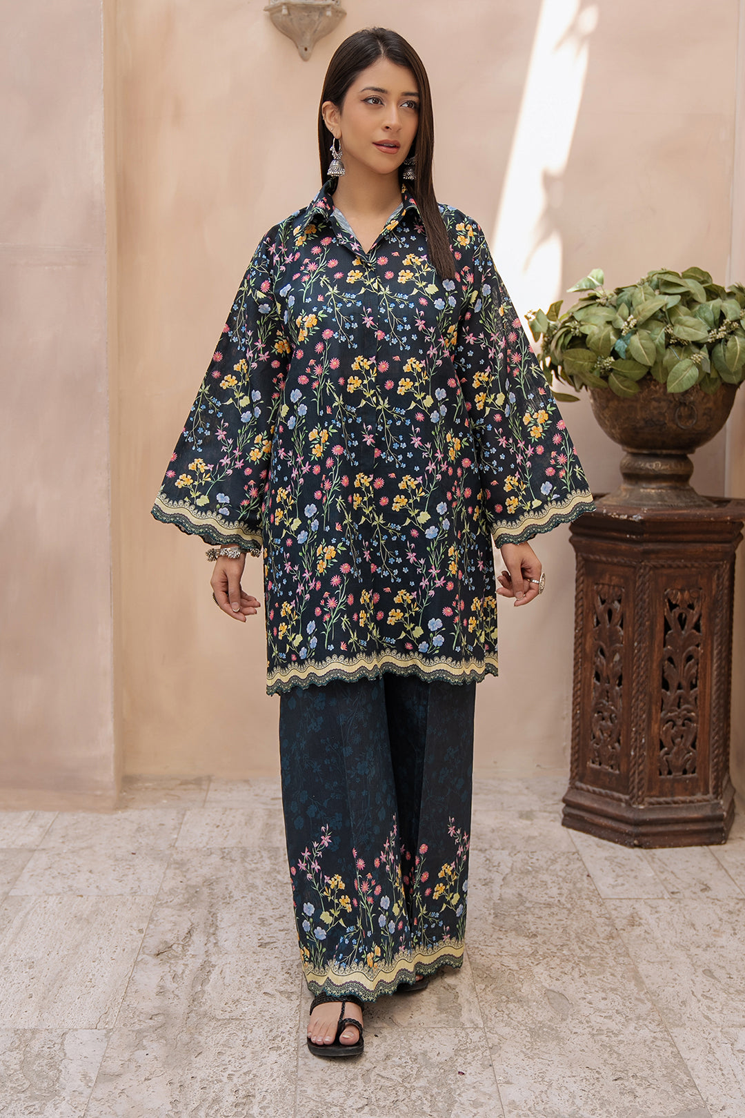 Zellbury | Unstitched 2 Piece Khaddar | Shirt Shalwar - 0341