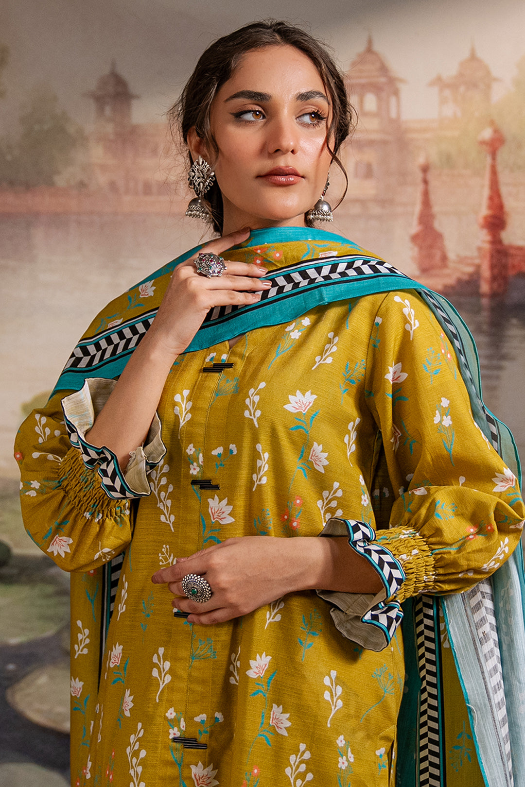 Zellbury | Unstitched 2 Piece Khaddar | Shirt Dupatta - 0423 Default Title