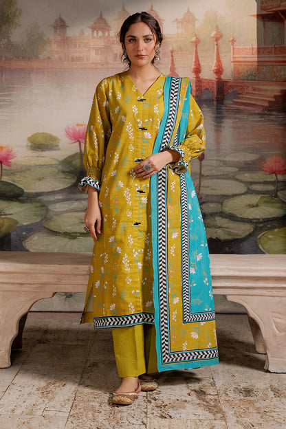 Zellbury | Unstitched 2 Piece Khaddar | Shirt Dupatta - 0423