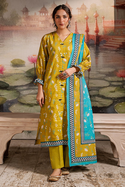 Zellbury | Unstitched 2 Piece Khaddar | Shirt Dupatta - 0423