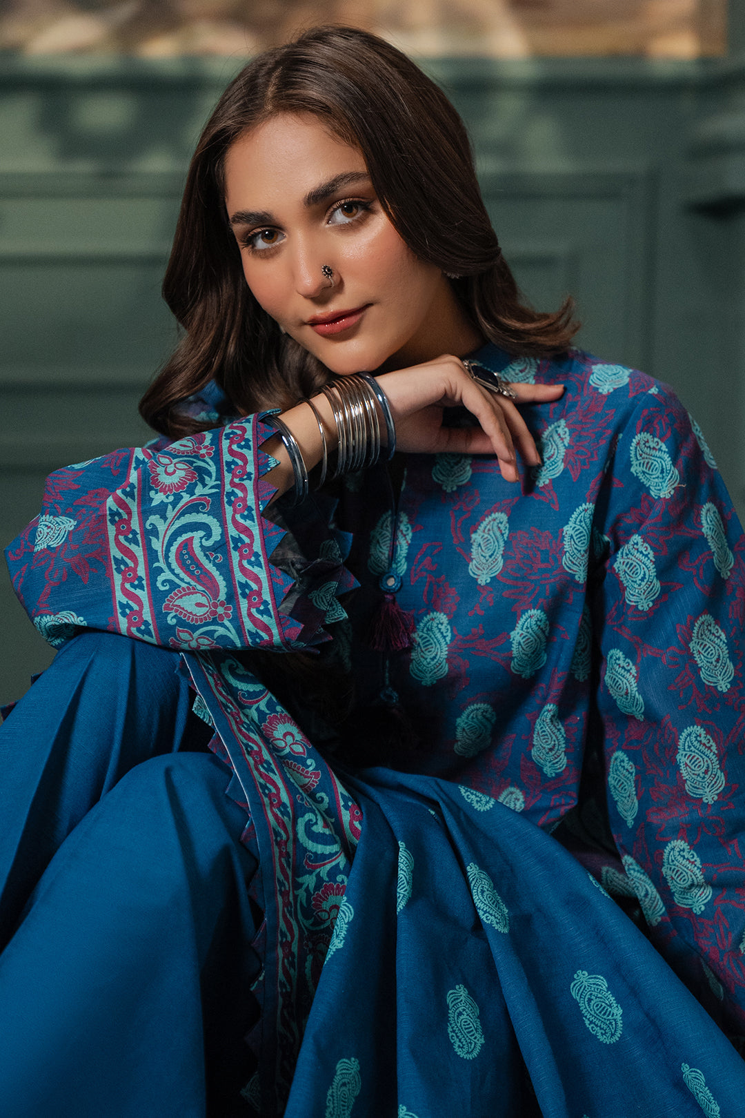 Zellbury | Unstitched 2 Piece Khaddar | Shirt Dupatta - 0425 Default Title