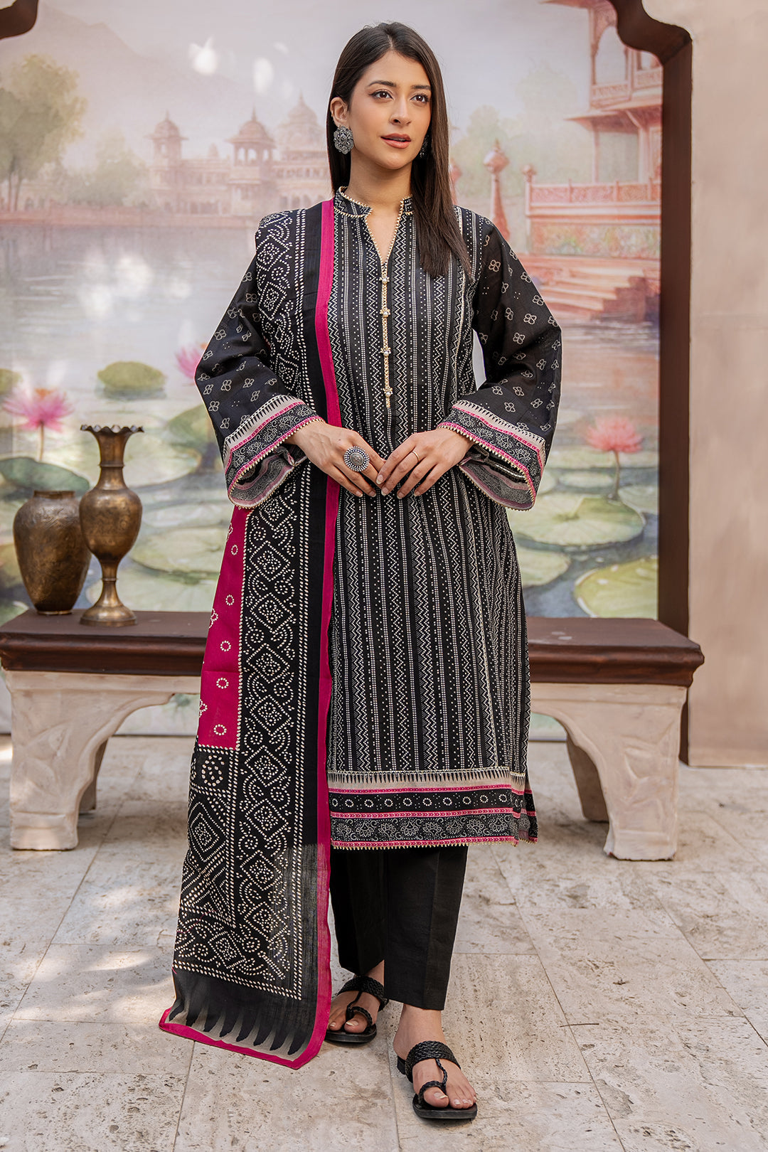 Zellbury | Unstitched 2 Piece Khaddar | Shirt Dupatta - 0428