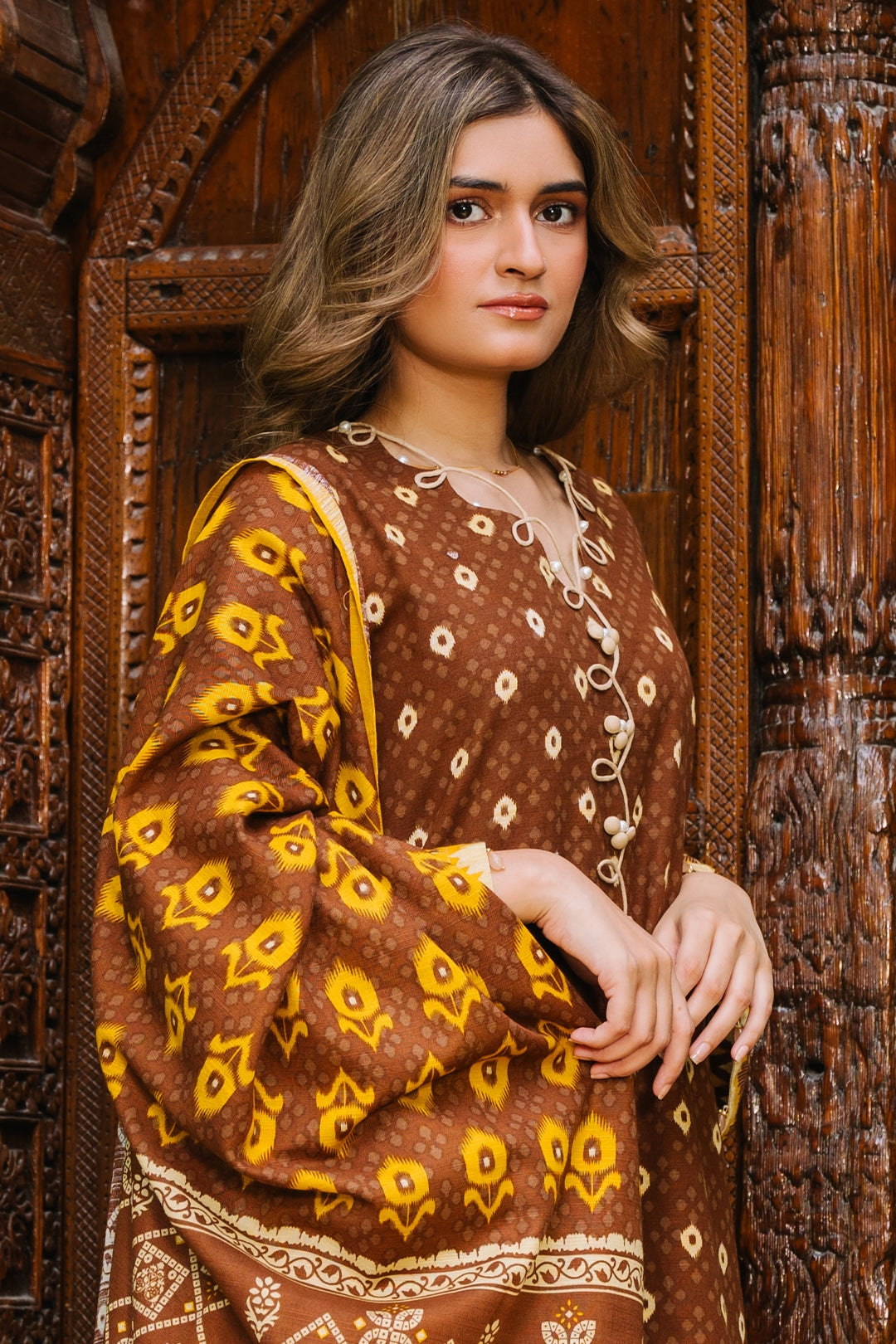Zellbury | Unstitched 3 Piece Khaddar | Shirt Shalwar Dupatta - 0182 Default Title