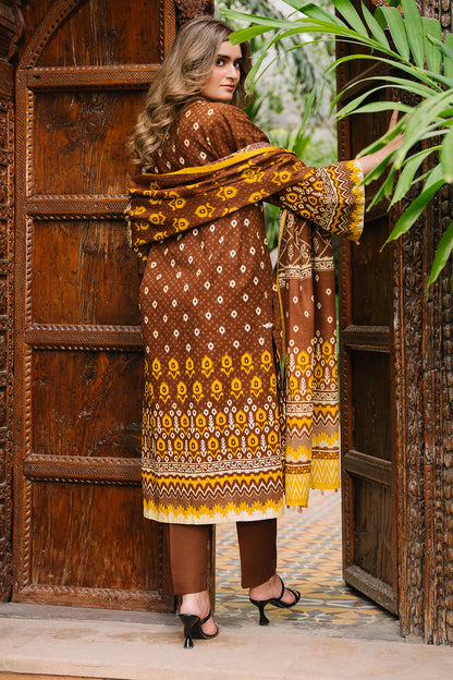 Zellbury | Unstitched 3 Piece Khaddar | Shirt Shalwar Dupatta - 0182