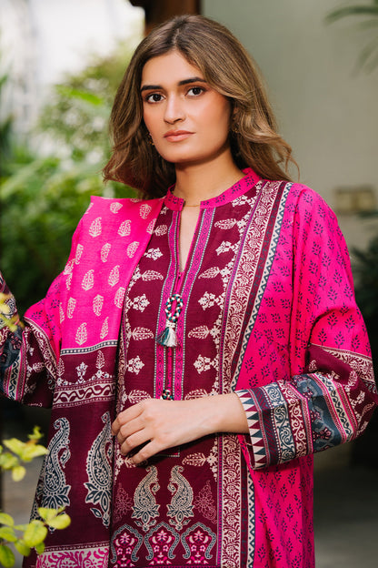 Zellbury | Unstitched 3 Piece Khaddar | Shirt Shalwar Dupatta - 0184 Default Title