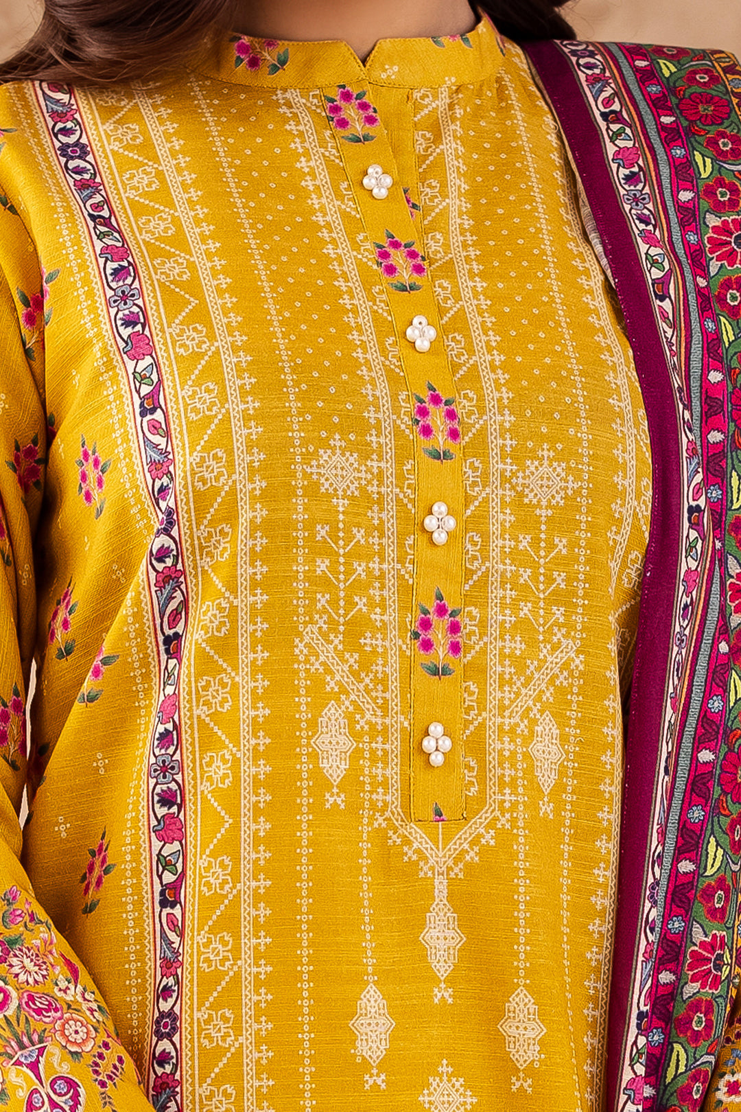 Zellbury | Unstitched 3 Piece Khaddar | Shirt Shalwar Dupatta - 0186
