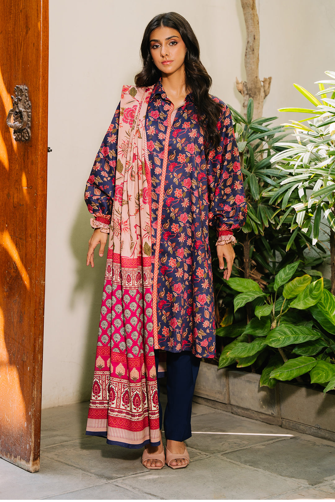 Zellbury | Unstitched 3 Piece Viscose | Shirt Shalwar Dupatta - 0187